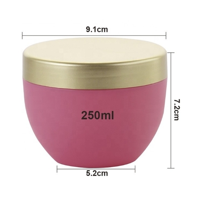 A tampa 250ml do ouro dos Pp range para o rosa preto azul de empacotamento do corpo do recipiente cosmético