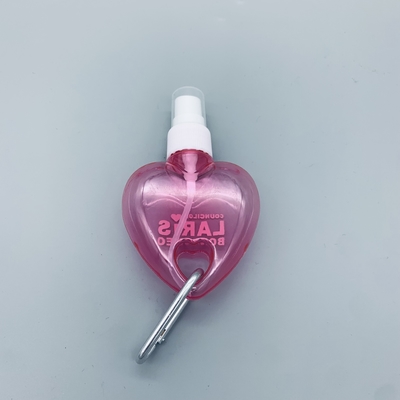 Sanitizer da mão da garrafa do ANIMAL DE ESTIMAÇÃO de Mini Heart Leaf Shape Cosmetic com corrente chave